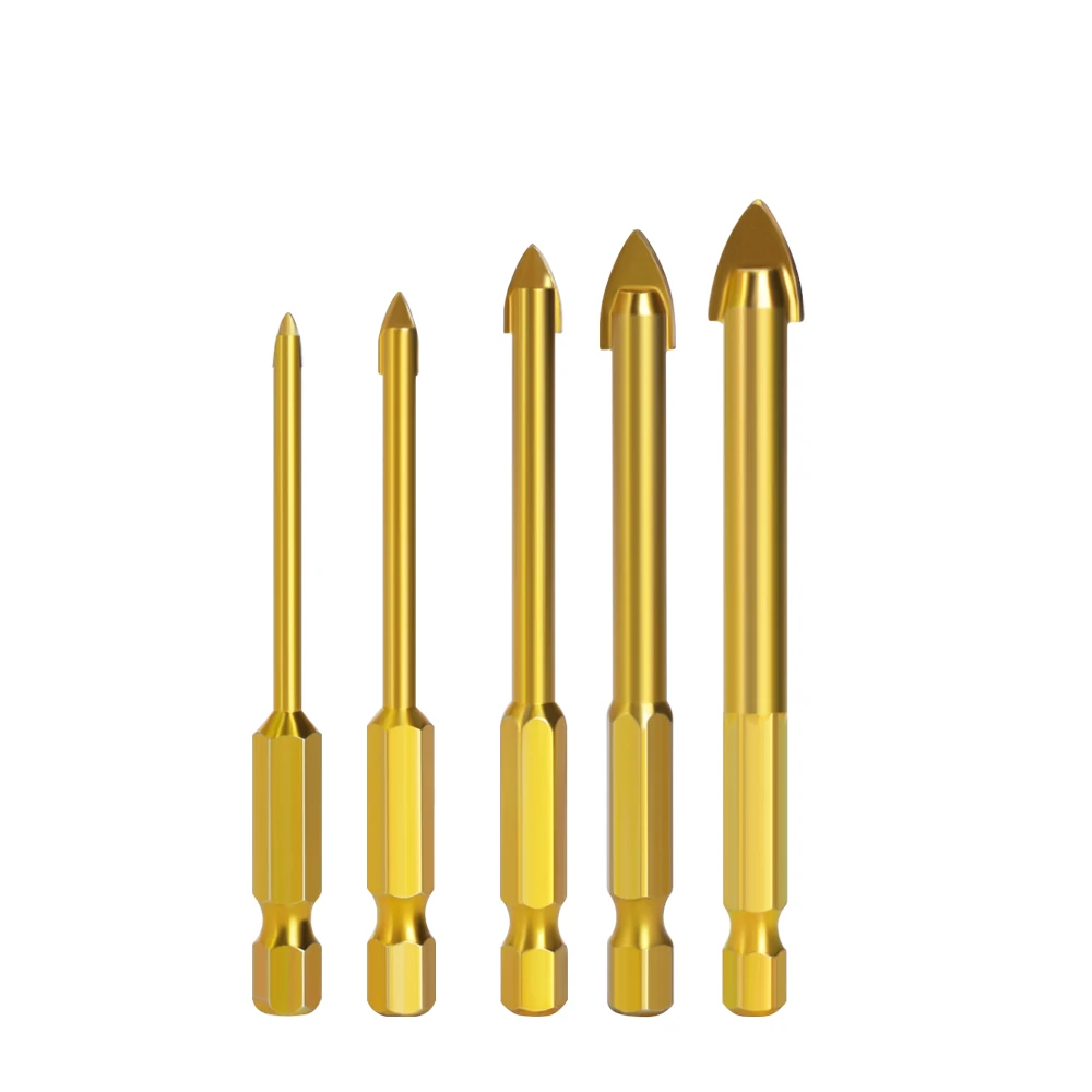 Alloy Triangle Drill Bit Set | Ceramic Tile & Glass Hole Opener | Hex Shank - Image 3
