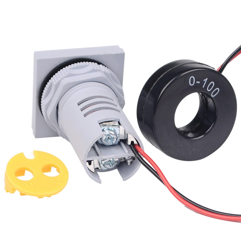 3 in 1 Digital LED AC Meter - 22mm 50-380V 100A 99Hz Volt Amp HZ Tester - Image 4
