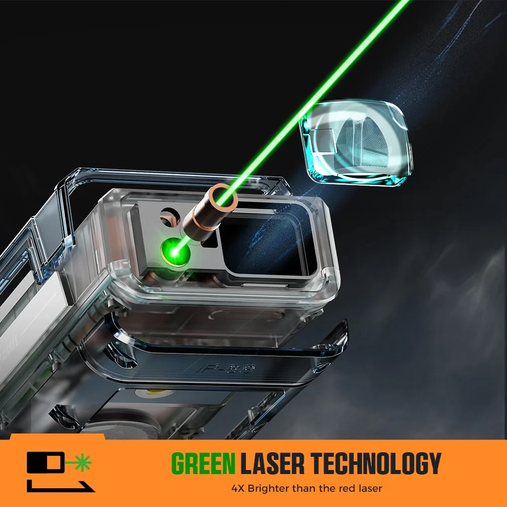 CIGMAN CD-120G Laser Distance Measure 120M | IP68 Waterproof & Bluetooth | 2.4 IPS Display - Image 5