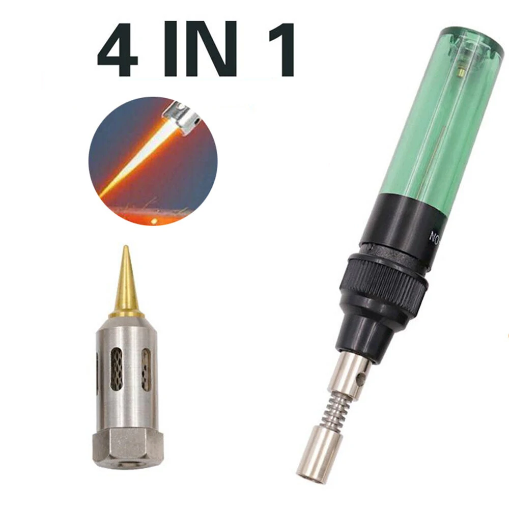 Portable Butane Soldering Iron Set - 4 in 1 Cordless Welding Pen & Blow Torch - Image 3