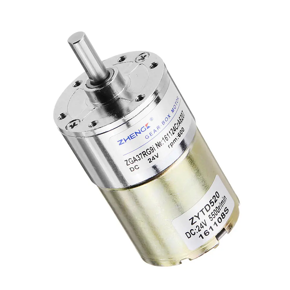 Zhengke ZGA37RG 24V DC Gear Motor - 600 RPM, 3mm Shaft - Image 4