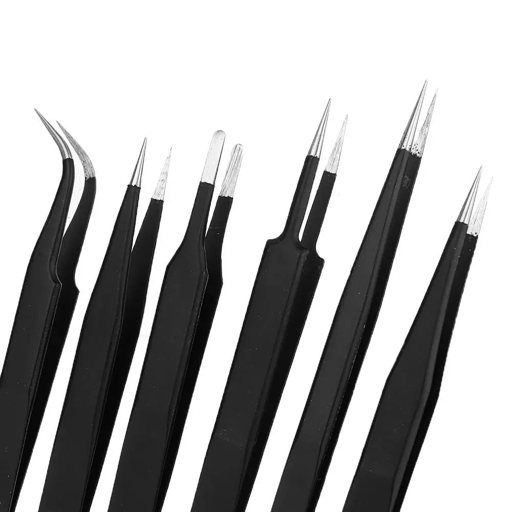 ESD Anti-Static Stainless Steel Tweezers | Curved & Straight Precision Tools - Image 5