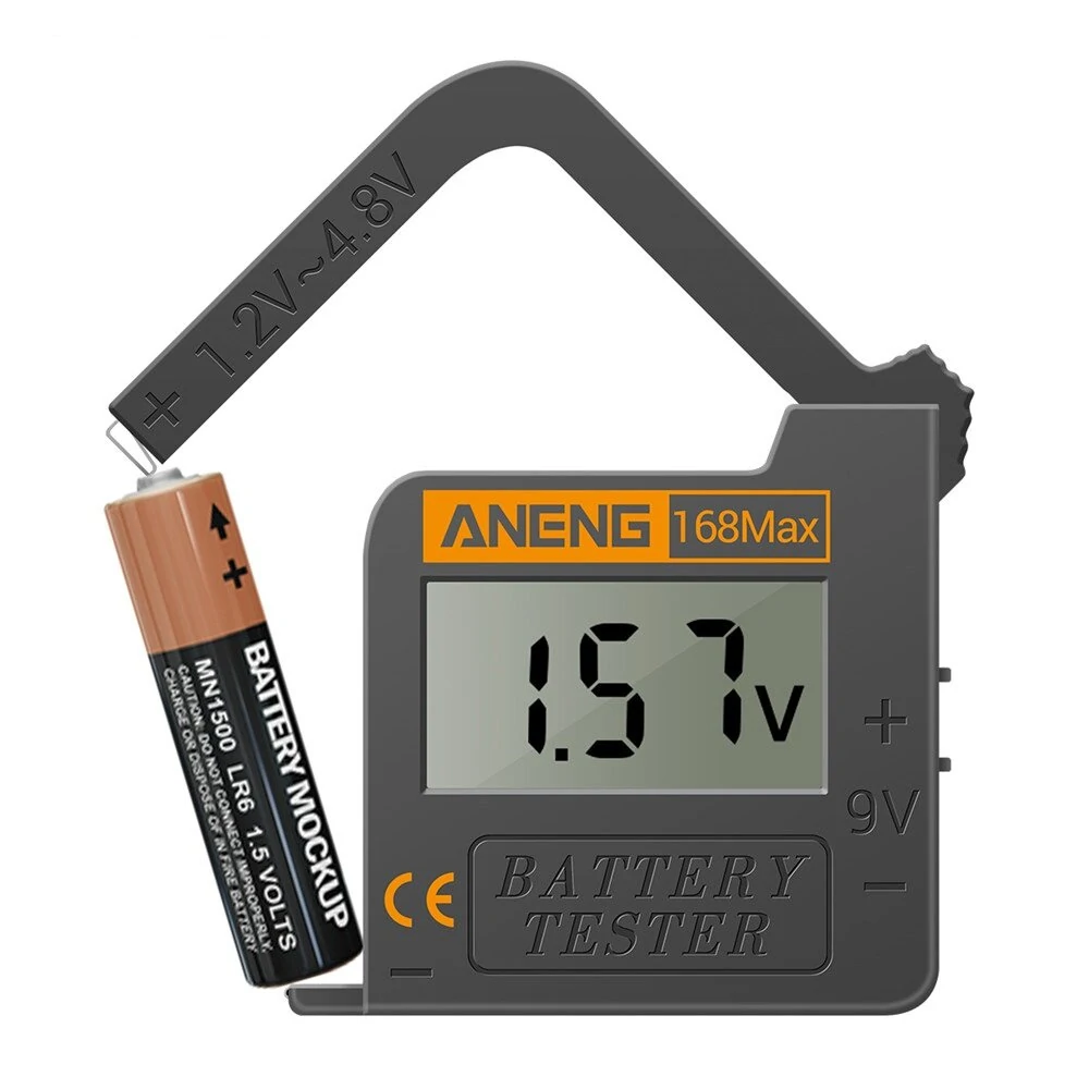 ANENG 168Max Battery Capacity Tester - Digital Load Analyzer for AAA AA Button Cells - Image 2
