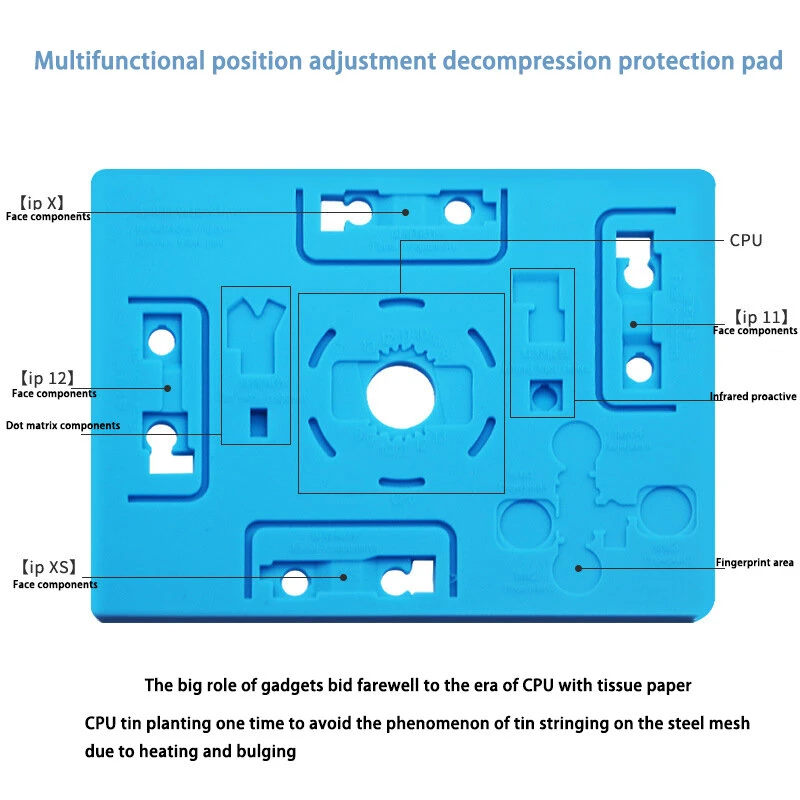 Dot Matrix Projector Repair Pad - Multifunctional Silicone Protection for Fingerprint & Camera - Image 5