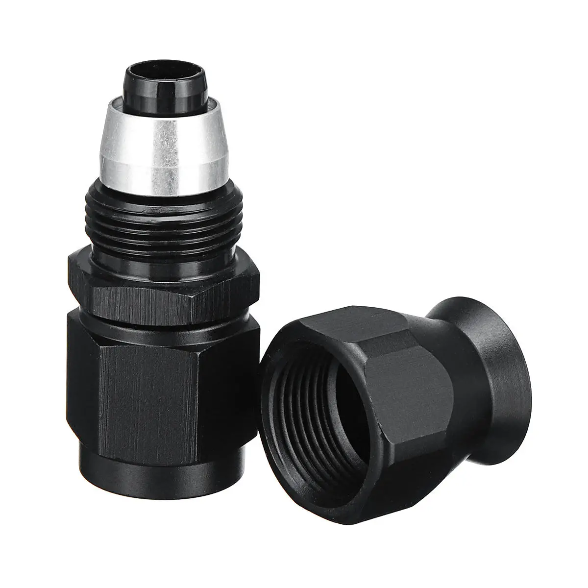 AN-6 Straight Stealth Black Fuel Hose Fitting | AN6 Connector for Angle Grinder - Image 3