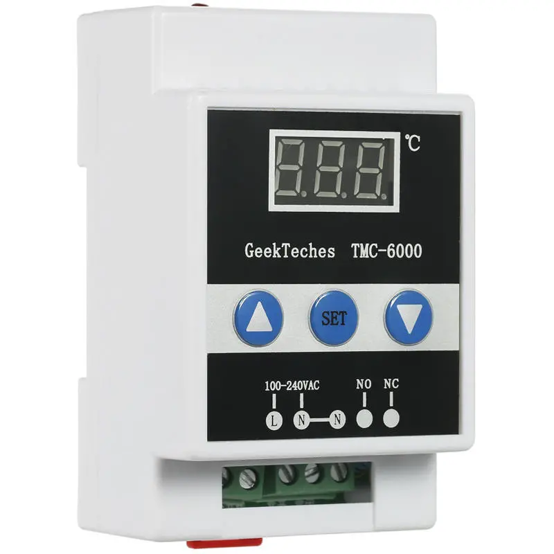 GeekTeches TMC-6000 Digital Thermostat | 110-240V Guide Rail Temperature Controller - Image 5