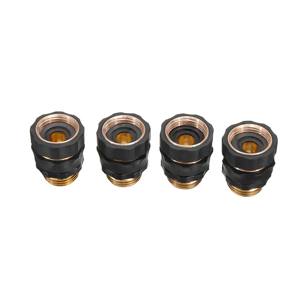 4pcs 3/4 Inch Brass Garden Hose Quick Connect Fittings | Water Pipe Connectors - Image 5