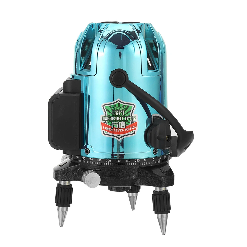 Green Light Laser Level 360° with Base | 5-Line Electroplating Multi-Color Shell - Image 4