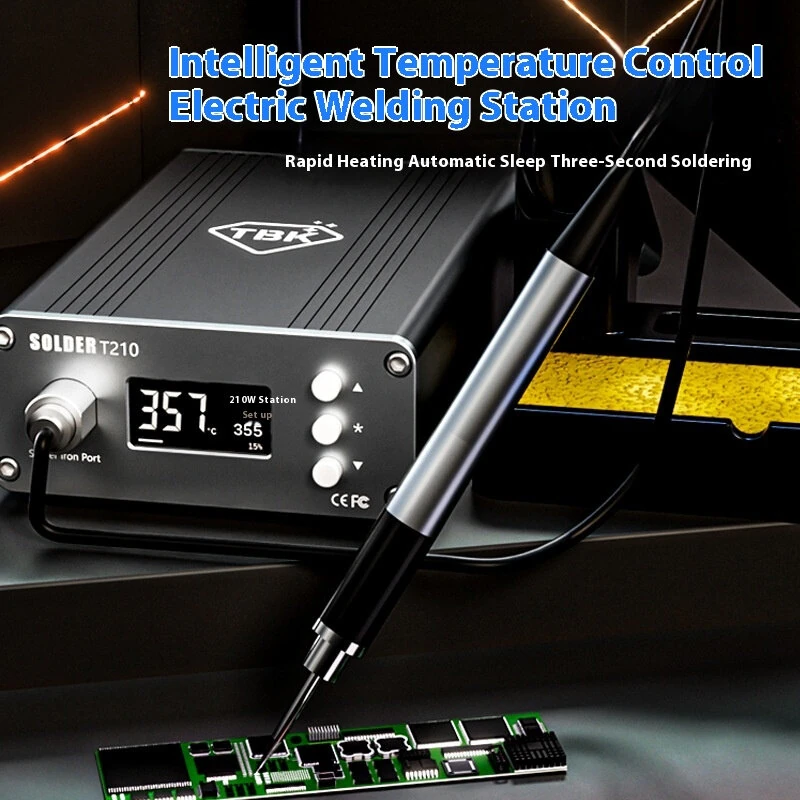 TBK T210 Soldering Station - 100W Adjustable Temperature Anti-Static | Lead-Free - Image 2