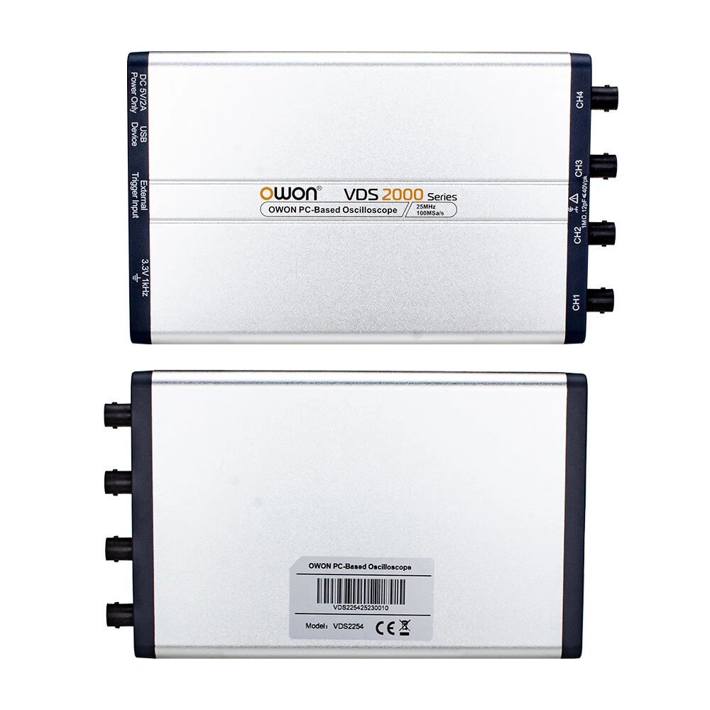 OWON VDS2000 Series PC Oscilloscope | 25MHz Bandwidth, 100MSa/s | USB - Image 3