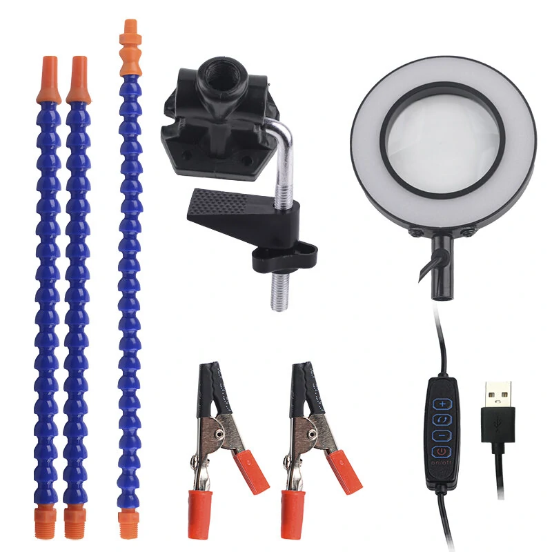 Desk Clip Magnifier with LED Light | 3X Magnifier & Flexible Arm | Soldering Third Hand Tool - Image 5
