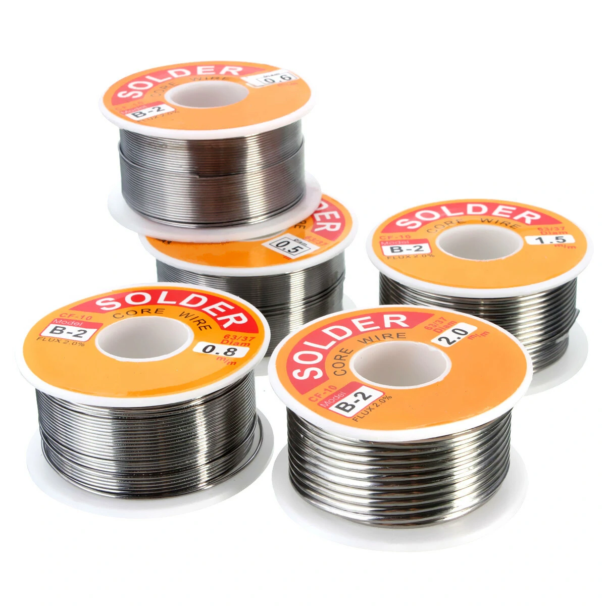 63/37 Tin Lead Solder Wire - 2mm 100g Reel | 2% Rosin Core Flux for Welding - Image 2