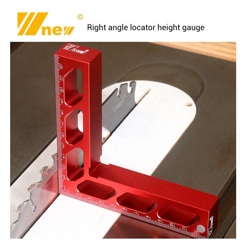 Wnew 5 Inch L-Shape Ruler - Aluminum Steel Framing Square - Metric & Imperial Scale - Image 2
