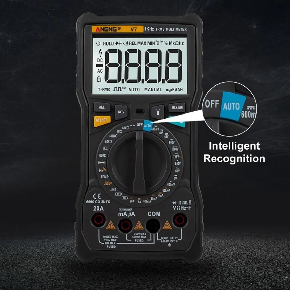 ANENG V7 Digital Multimeter - 6000 Counts True RMS | Auto/Manual Range - Image 4