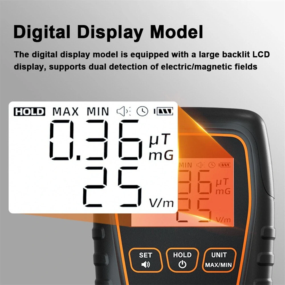 EMF Tester Portable - Electromagnetic Radiation Detector with Beep Alarm & Low Battery Indicator - Image 4