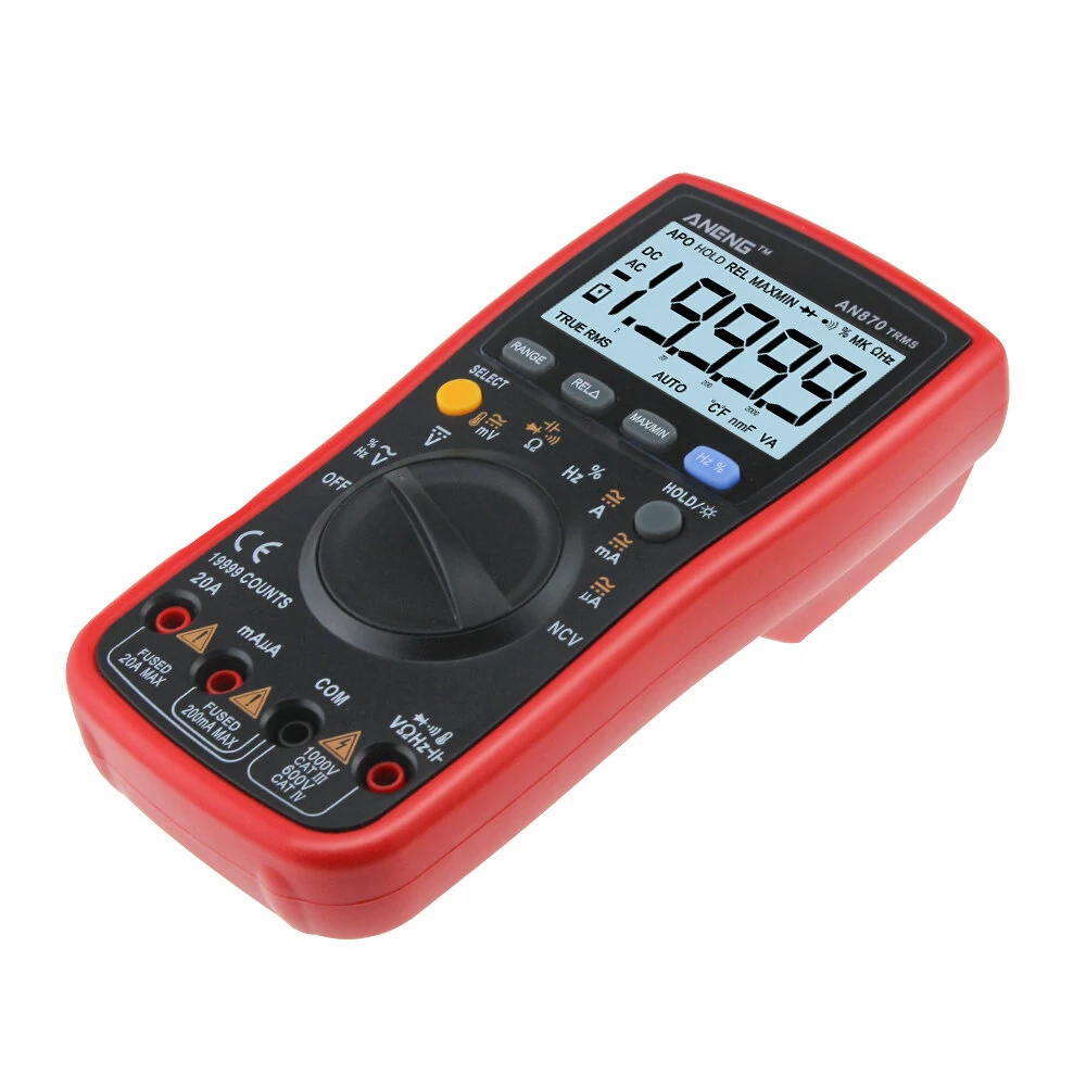ANENG AN870 Digital Multimeter - True-RMS Auto-Ranging 19999 Counts NCV Tester - Image 5