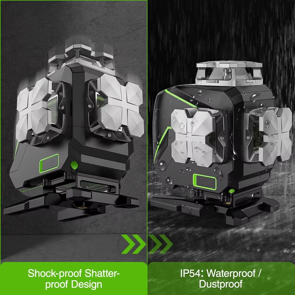 Huepar S04CG 4D 16 Line Laser Level | Self-Leveling & Bluetooth | IP54 Waterproof - Image 4