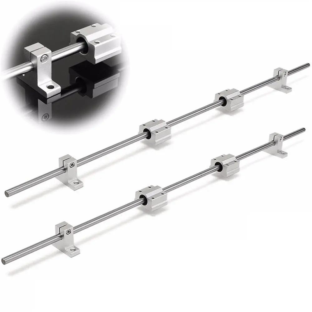 Machifit 8mm Linear Rail Shaft Rod 200-800mm | 10pcs with SCS8UU Bearing Block - Image 3
