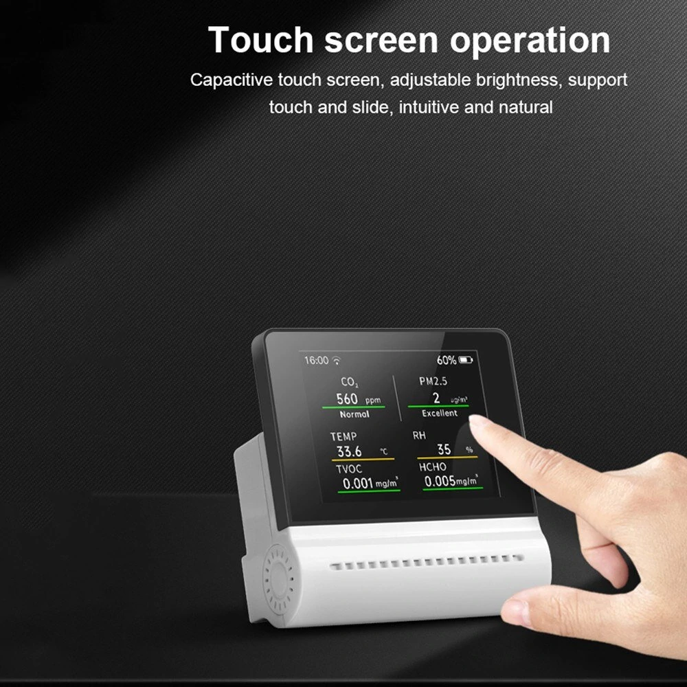 NOYAFA JSM16 Air Quality Monitor - PM2.5 CO2 HCHO TVOC Detector | 5-in-1 - Image 4