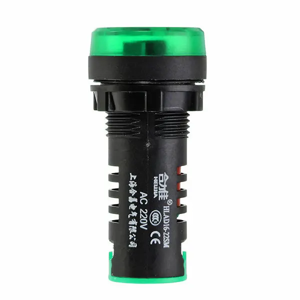 Machifit 22mm Signal Lamp & Buzzer - 220V AC Green Flash Indicator Light - Image 4
