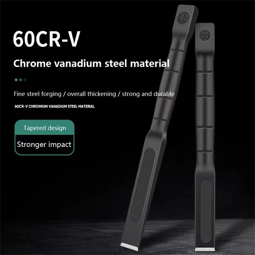Heavy Duty 6-12 Inch Flat Masonry Chisel | Concrete Demolition & Carving Tool with Hand Guard - Image 5