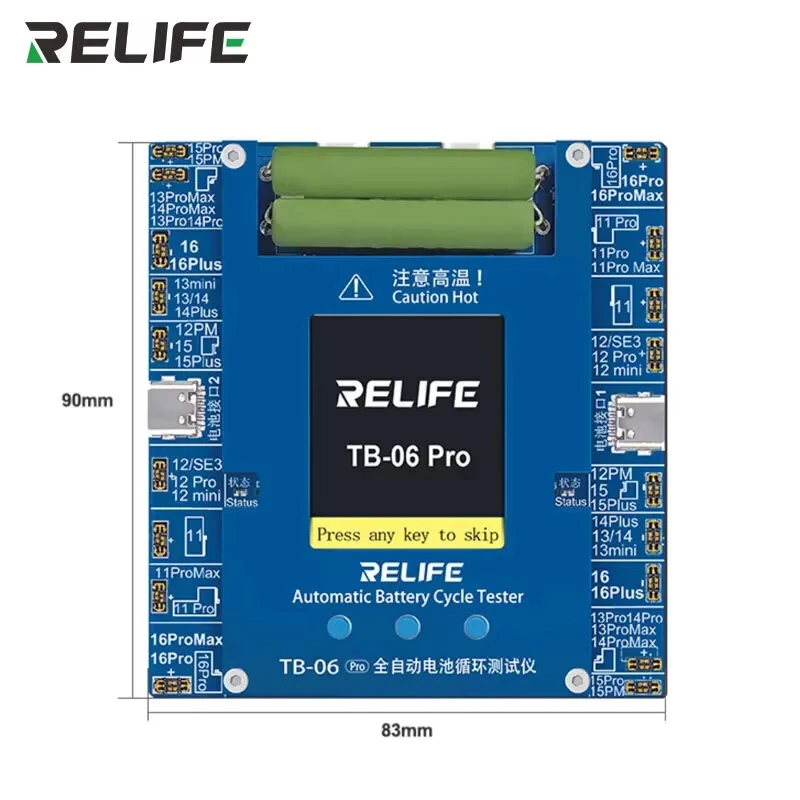 RELIFE TB-06 Pro Battery Tester - Dual-Channel for iPhone 11-16 Series | Health Repair & Charging - Image 5
