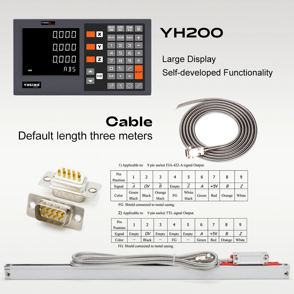 YH200 Digital Display KA300 3 Axis Grating Ruler | High Precision for Milling Machine & Lathe - Image 4