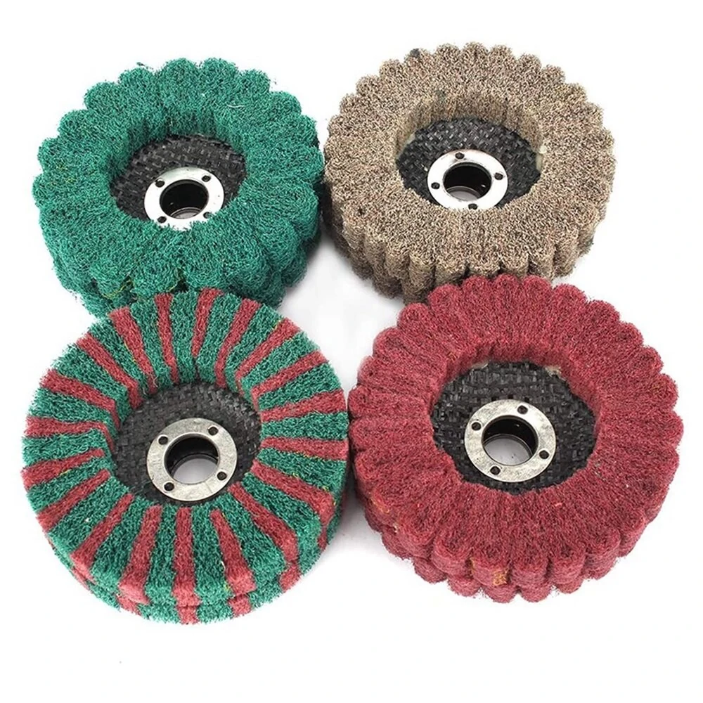 5Pcs 4 Inch Nylon Fiber Disc Wheel Set | 120-600 Grit | For Angle Grinder Sanding & Buffing - Image 3