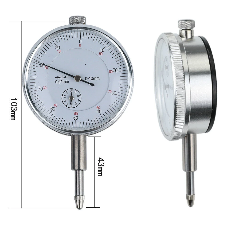 ETOPOO Mechanical Dial Test Indicator Gauge 0-10mm | 0.01mm Precision with Magnetic Base - Image 2