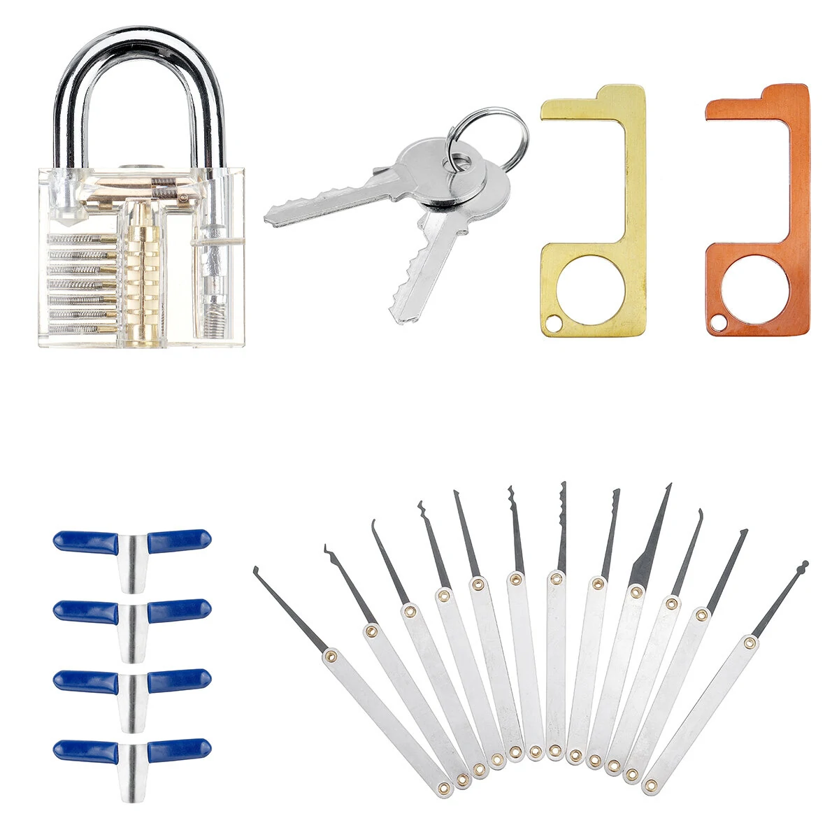 Lock Pick Practice Kit with Key Extractor - Locksmith Training Padlock Tools - Image 2
