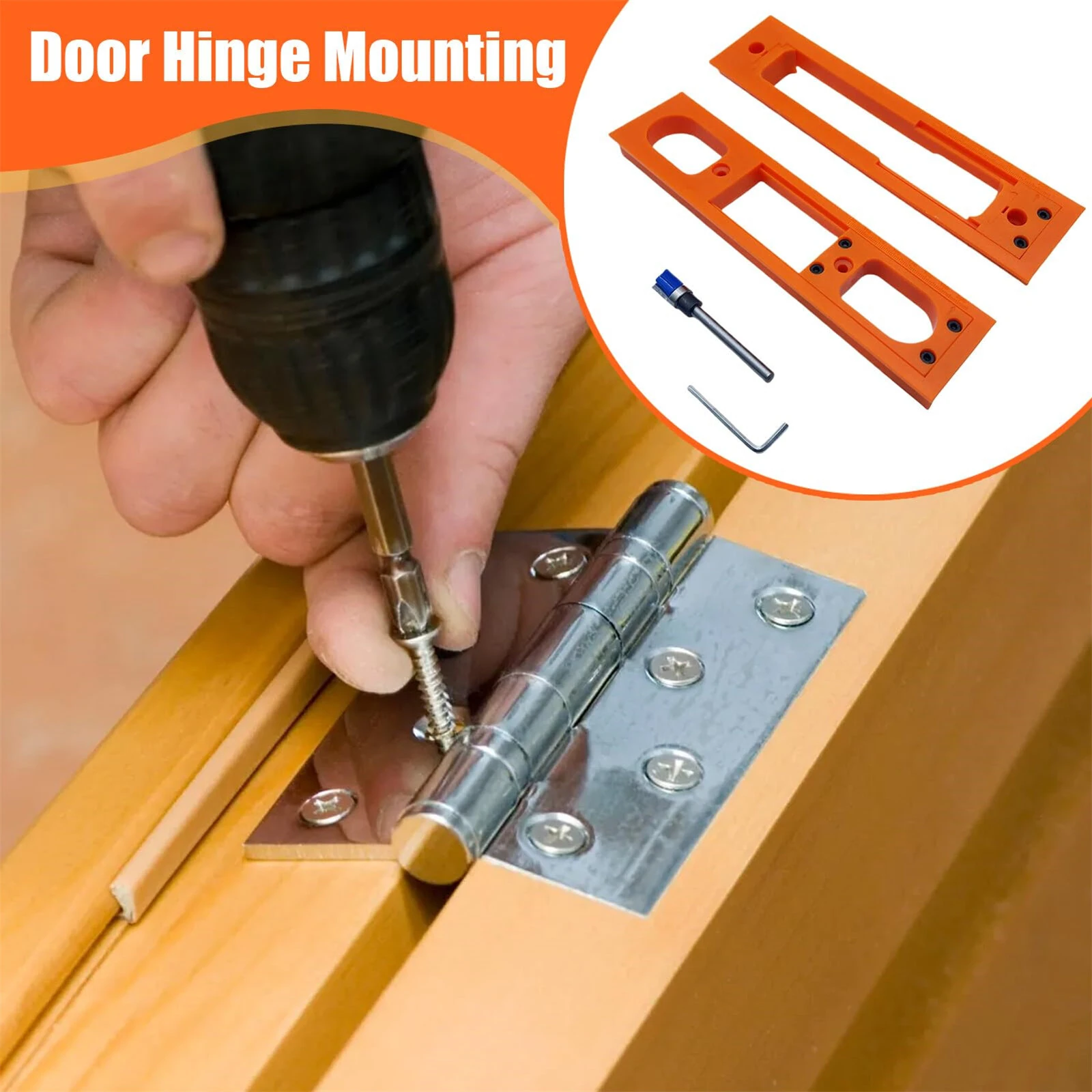 ABS Anti-Slip Door Hinge Jig - 9x2 Inch Precision Template for Easy Installation - Image 4