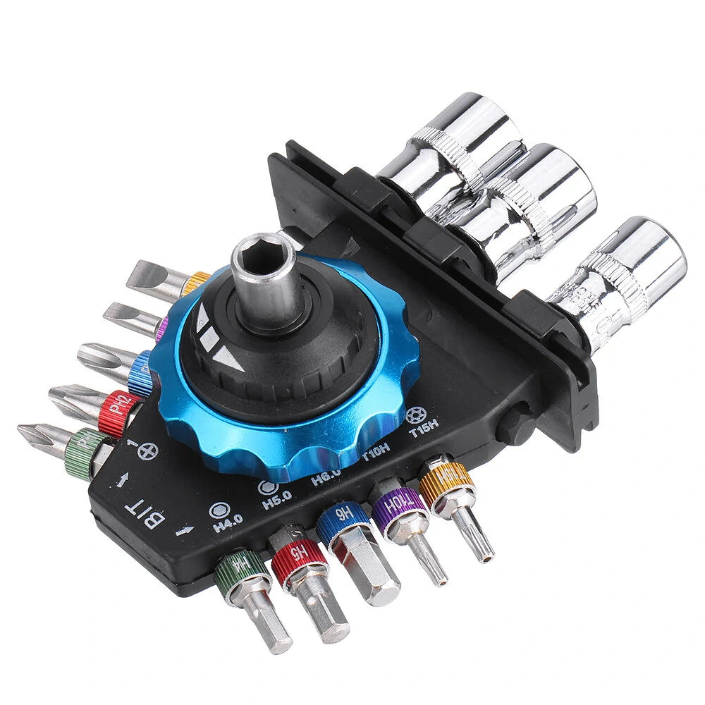 15Pcs Screwdriver Bit Set - Magnetic Cross & Hex Head - Multifunction Socket Driver - Image 5
