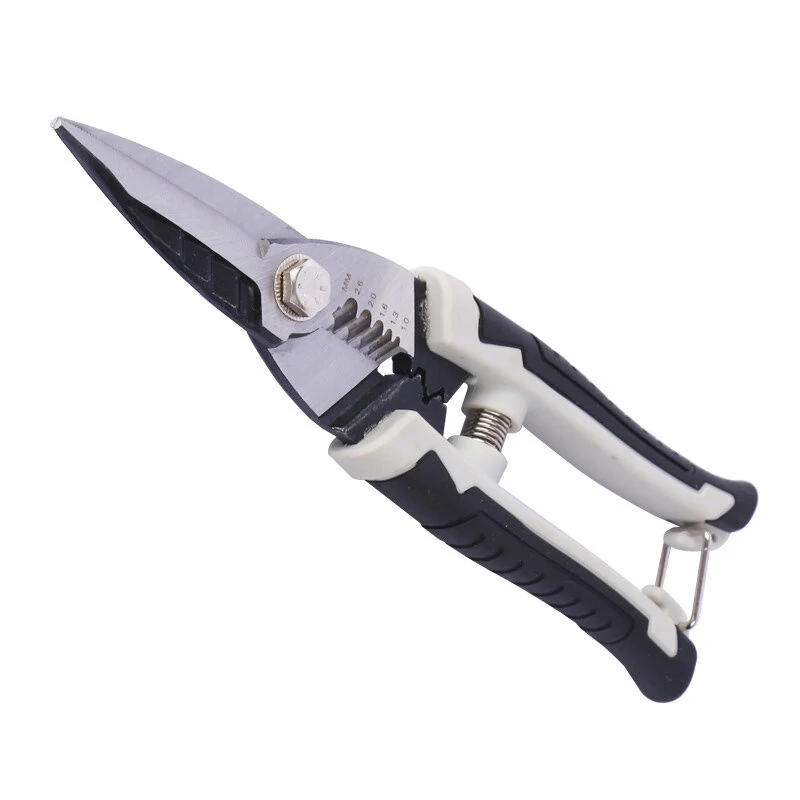 Multifunctional Electric Scissors Pliers | Wire Cutting Tool with White & Black Handles - Image 2