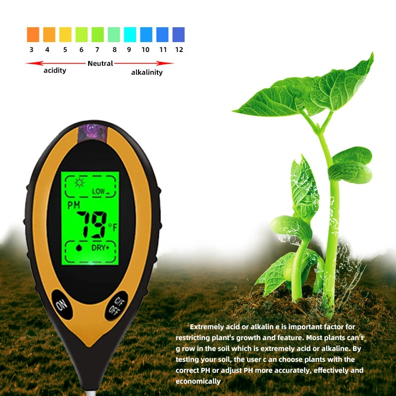 4-in-1 Soil Tester | Moisture, pH, Light & Temperature Meter for Plants - Image 3