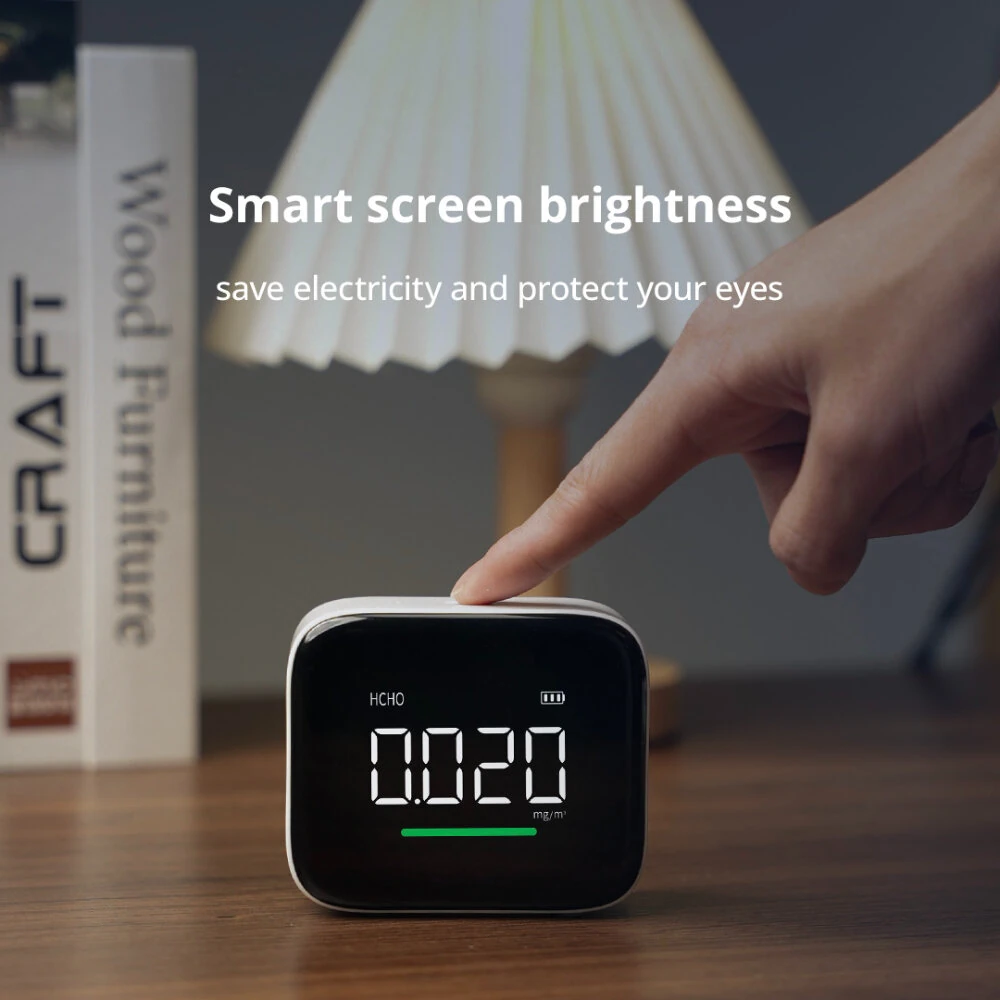 AtuMan HF1 Intelligent Formaldehyde Monitor | Mijia APP, Temp & Humidity 0-3mg/m³ | Type-C, 2200mAh - Image 5