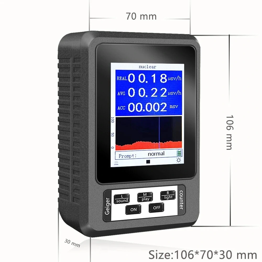 BR-9B XR-1 Nuclear Radiation Detector | Geiger Counter with Color Display for Beta Gamma X-ray - Image 3