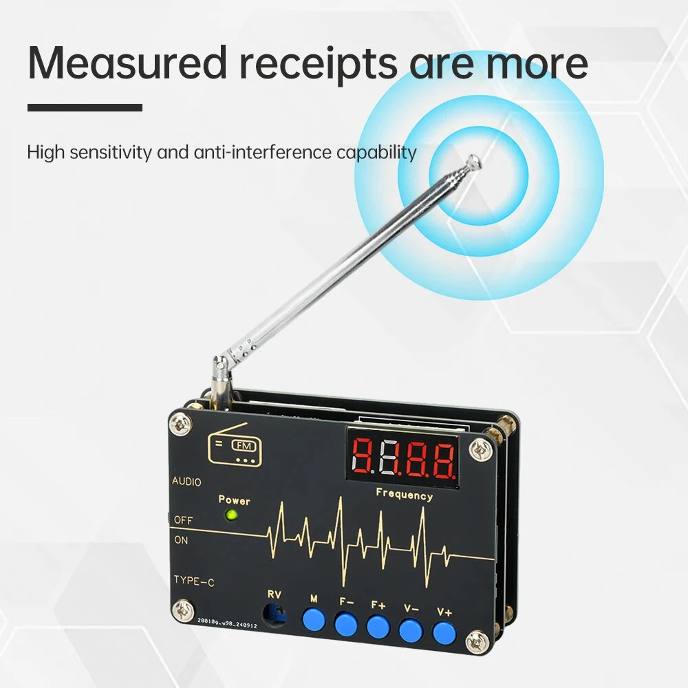 RDA5807M DIY FM Radio Kit - 87-108MHz Digital Tube Display & TDA2822 Amplifier - Image 5