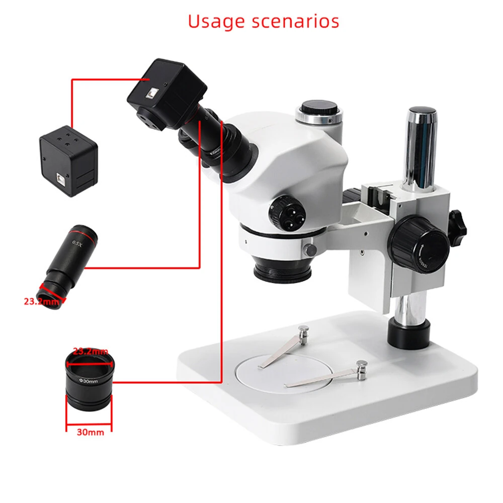 HAYEAR 0.5X C Mount Microscope Adapter | 30.5mm 30mm Lens | 3Pcs Reduction Relay Lens for CCD Camera - Image 4