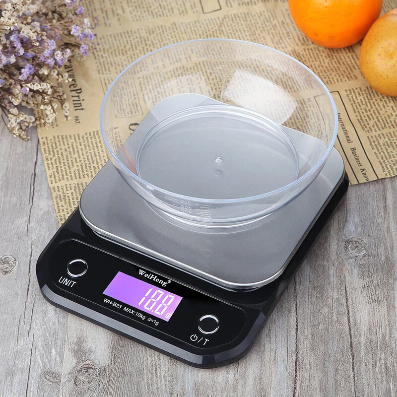 WH-B28 Digital Kitchen Scale - 10kg/1g & 5kg/0.1g High Precision - Stainless Steel - Image 5