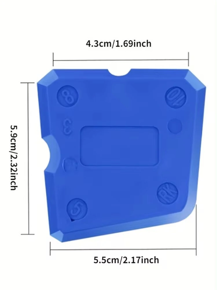 4PCS Silicone Caulking Tool Set - Ergonomic Sealant & Grout Remover - Blue - Image 4