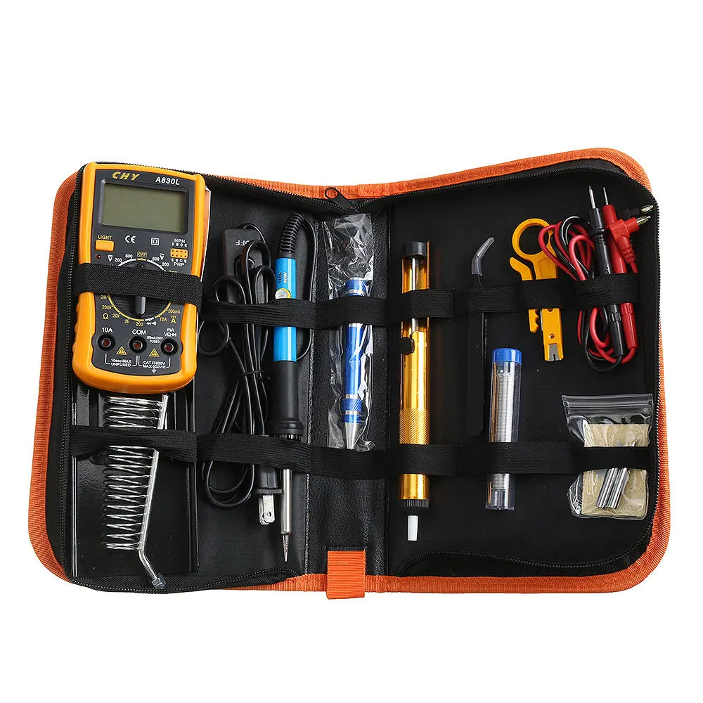 Handskit 60W Electric Solder Iron Kit - 220V with Multimeter & 8-in-1 Tools - Image 2