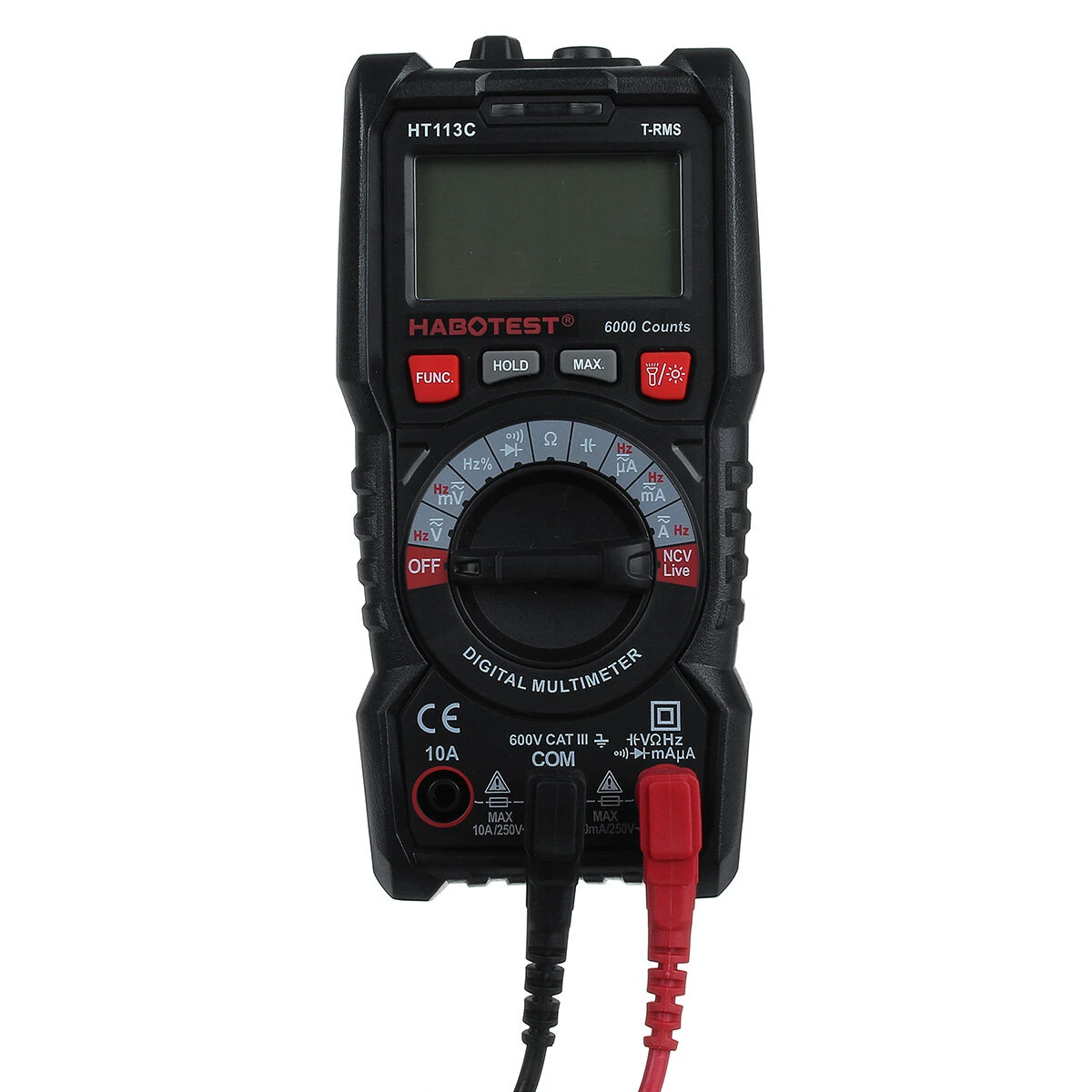 HT113C Professional Digital Multimeter - LCD Handheld with Flashlight | AC/DC Voltage Tester - Image 3
