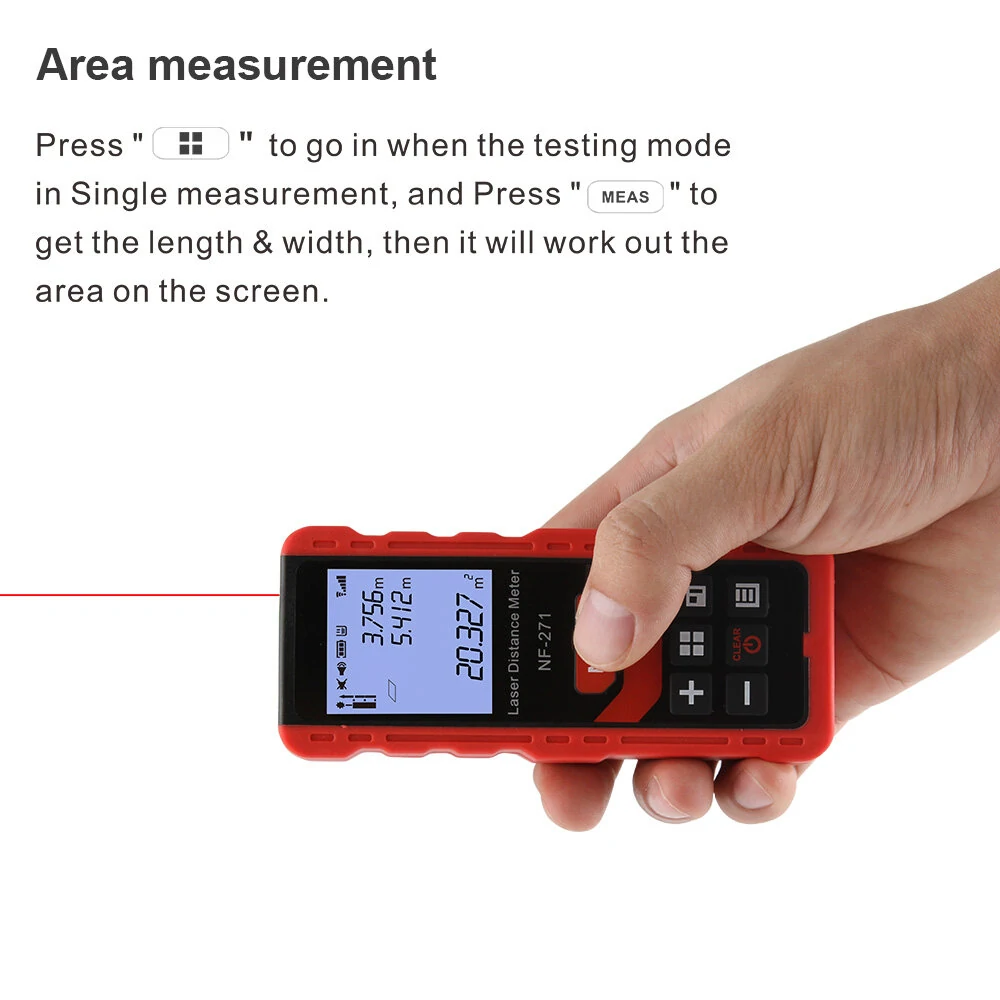 NOYAFA NF-271 Laser Distance Meter 40M | Digital Tape Measure Rangefinder Tool - Image 2
