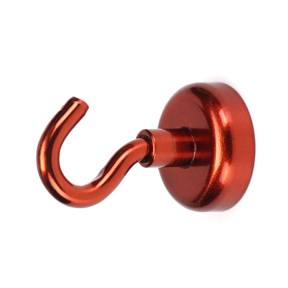 Effetool 2pcs 25mm 22KG Magnetic Hooks - Neodymium Magnet Red Hook Holder - Image 5