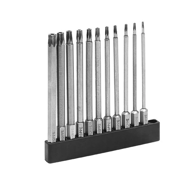 Broppe 11pcs T6-T40 Torx Screwdriver Bits - 1/4 Inch Hex Shank 100mm - Image 5