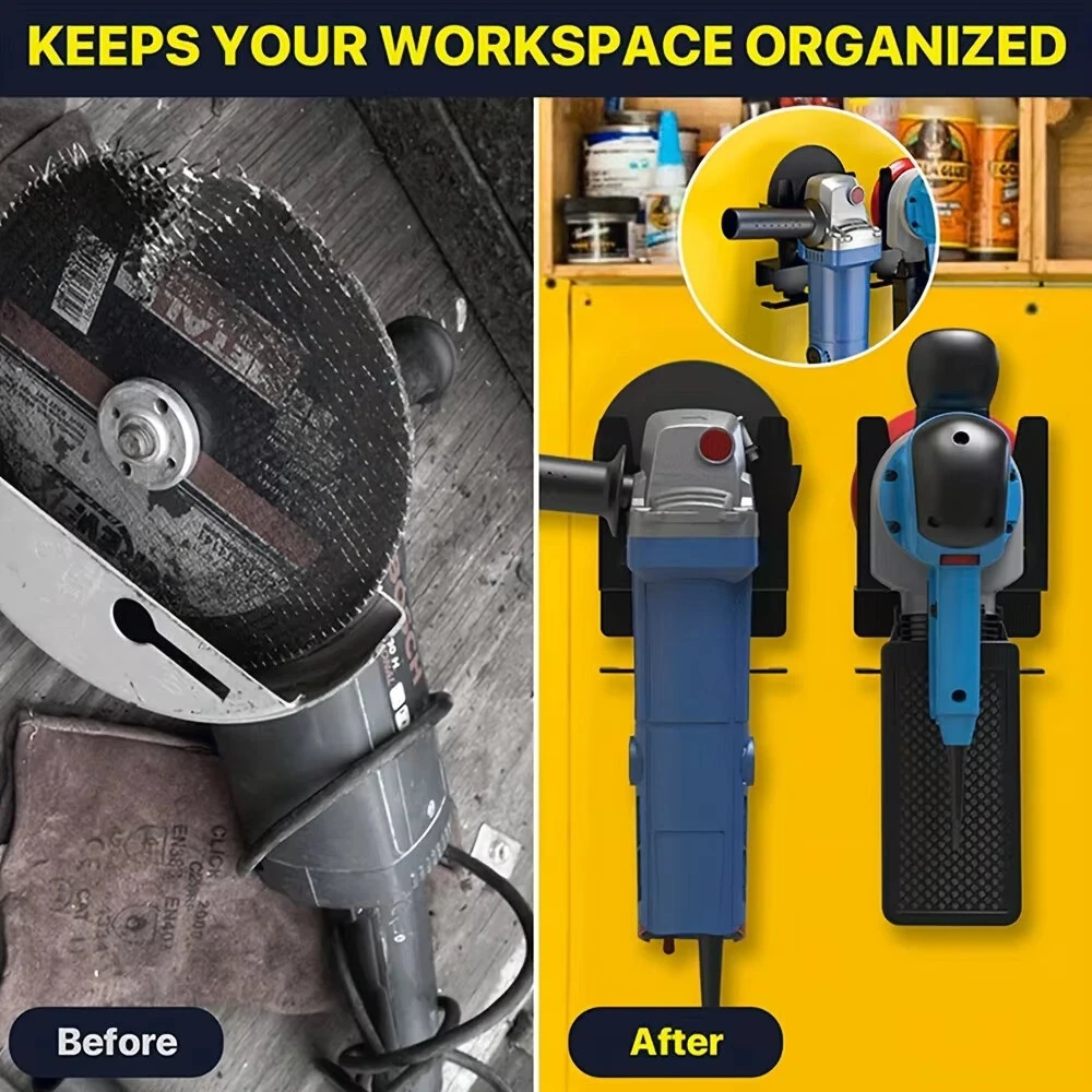 Angle Grinder Holder & Stand - Wall Mount Bracket for 5-Inch Grinder Storage - Image 2