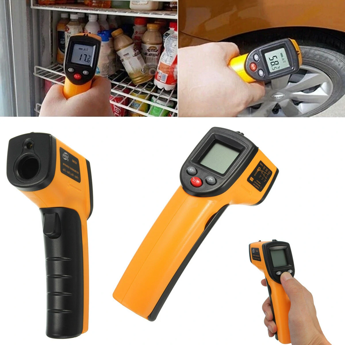 BENETECH GM320 Digital Infrared Thermometer - Laser LCD Display | -50 to 330°C - Image 4