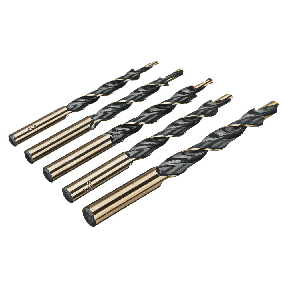 Drillpro 5Pcs Cobalt HSS Step Drill Bits | For Metal Stainless Steel & Woodworking - Image 2