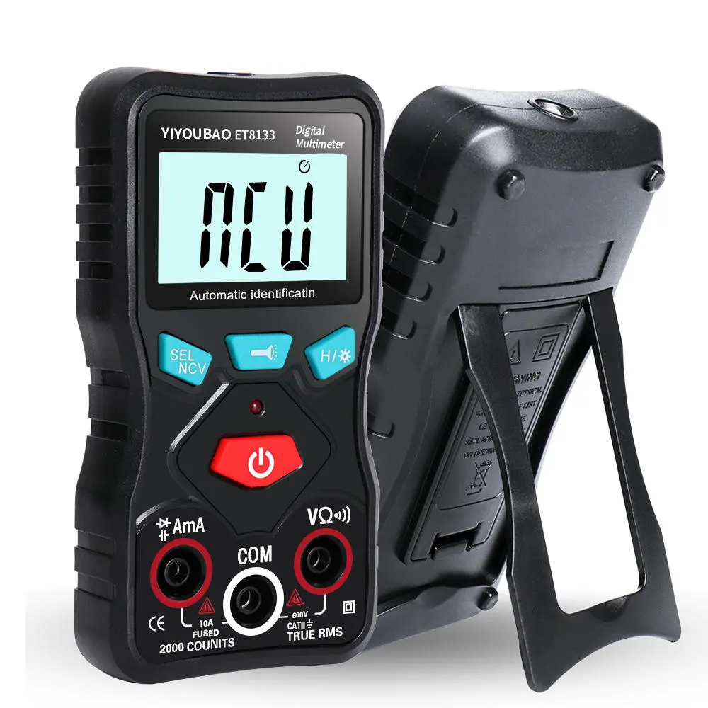 ET8133 Digital Multimeter - True RMS 2000 Counts | Auto-Ranging NCV & Continuity Test - Image 2