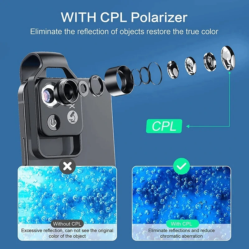 Pocket USB Microscope - 200X Zoom & CPL Lens | Rechargeable for Jewelry, Skin, Lab - Image 2